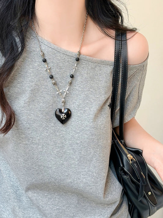 Love cross pendant necklace