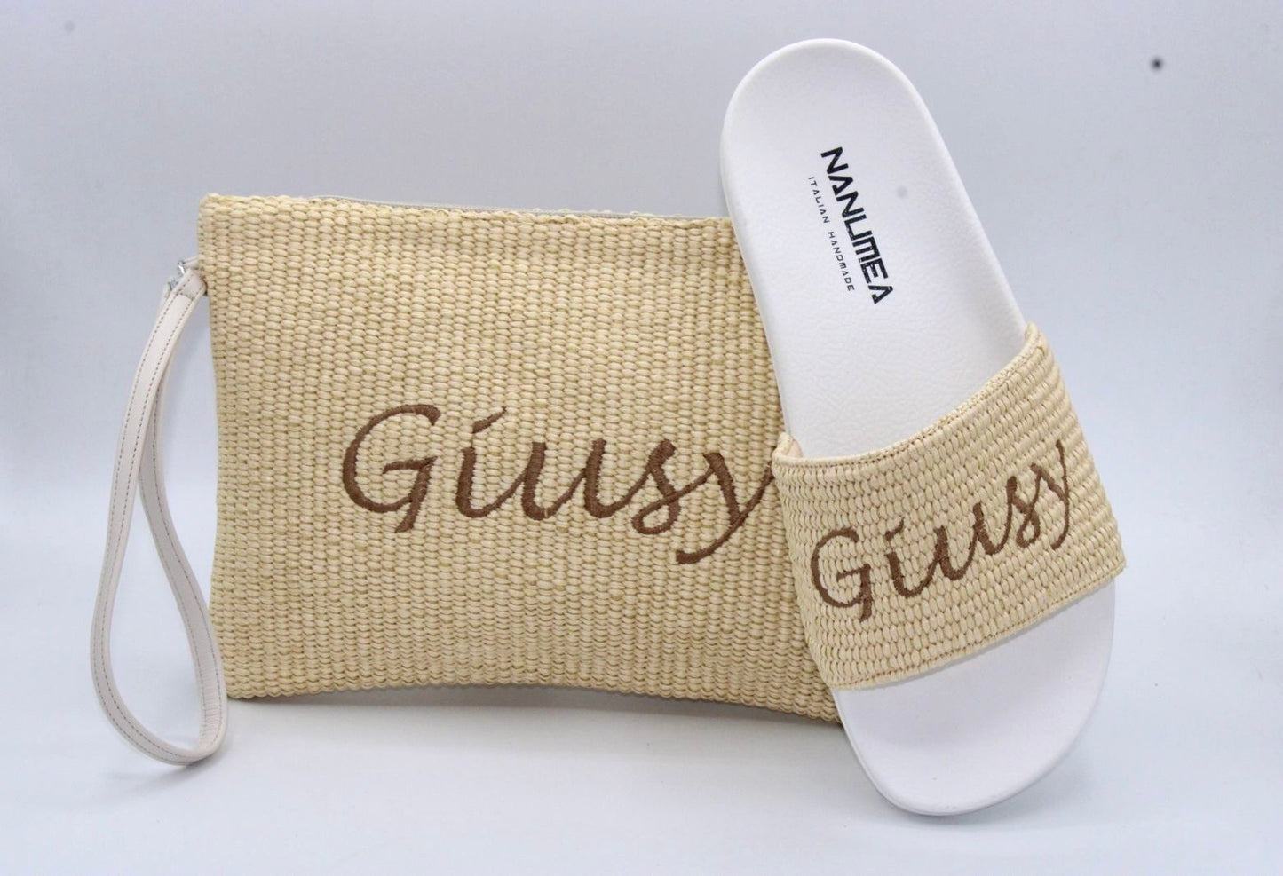 Set Ciabatta + Pochette in rafia