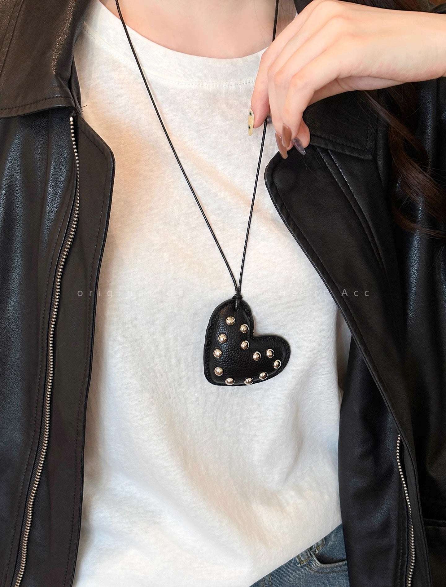 Black cuore halter neck black rope