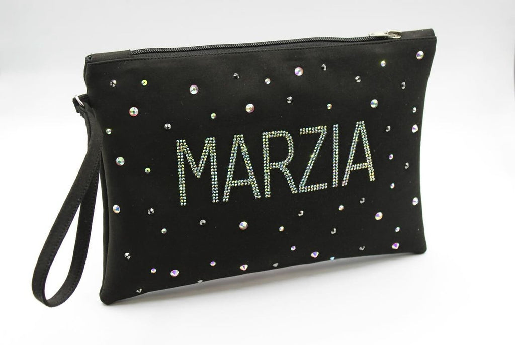Pochette in Pelle Con Strass
